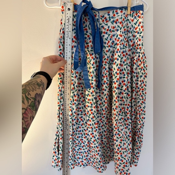 Vintage Mondi Cherry Long Sleeve Blouse and Pleated Skirt - Picture 3 of 16